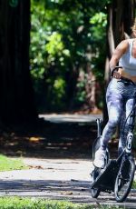 JENNIFER LOPEZ Riding Her Elliptigo Bike Out in Miami 07/12/2020