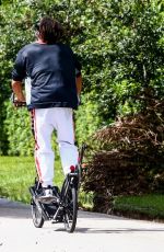 JENNIFER LOPEZ Riding Her Elliptigo Bike Out in Miami 07/12/2020