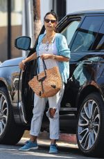 JORDANA BREWSTER in Ripped Denim Out in Brentwood 07/29/2020