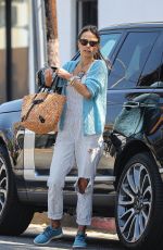 JORDANA BREWSTER in Ripped Denim Out in Brentwood 07/29/2020
