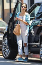 JORDANA BREWSTER in Ripped Denim Out in Brentwood 07/29/2020