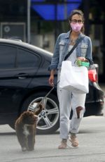 JORDANA BREWSTER Out with Her Dog in Brentwood 06/30/2020