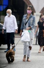 JORDANA BREWSTER Out with Her Dog in Brentwood 06/30/2020