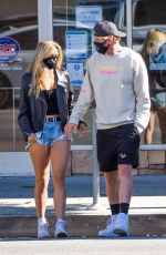 JOSIE CANSECO in Denim Shorts and Jake Paul Out in Los Angeles 07/16/2020