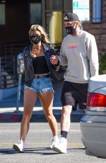 JOSIE CANSECO in Denim Shorts and Jake Paul Out in Los Angeles 07/16/2020