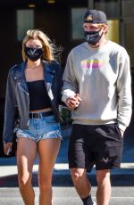 JOSIE CANSECO in Denim Shorts and Jake Paul Out in Los Angeles 07/16/2020