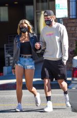 JOSIE CANSECO in Denim Shorts and Jake Paul Out in Los Angeles 07/16/2020