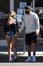 JOSIE CANSECO in Denim Shorts and Jake Paul Out in Los Angeles 07/16/2020