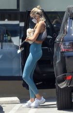 KAIA GERBER in Tights Out with Her Dog in West Hollywood 07/07/2020