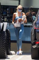 KAIA GERBER in Tights Out with Her Dog in West Hollywood 07/07/2020