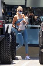 KAIA GERBER in Tights Out with Her Dog in West Hollywood 07/07/2020