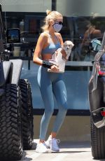 KAIA GERBER in Tights Out with Her Dog in West Hollywood 07/07/2020