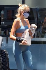 KAIA GERBER in Tights Out with Her Dog in West Hollywood 07/07/2020