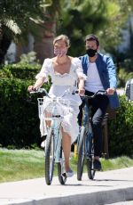 KARLIE KLOSS and Joshua Kushner Out Riding Bikes in Santa Monica 07/18/2020