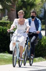 KARLIE KLOSS and Joshua Kushner Out Riding Bikes in Santa Monica 07/18/2020