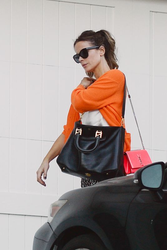 KATE BECKINSALE Leaves Her Home in Pacific Palisades 07/10/2020