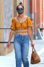 KATIE HOLMES in Denim Out Shopping in New York 07/03/2020