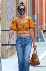 KATIE HOLMES in Denim Out Shopping in New York 07/03/2020