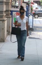 KATIE HOLMES Wearing a Mask Out in New York 07/14/2020