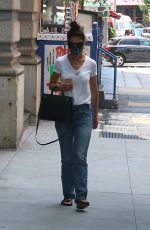 KATIE HOLMES Wearing a Mask Out in New York 07/14/2020