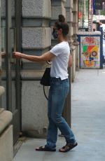 KATIE HOLMES Wearing a Mask Out in New York 07/14/2020