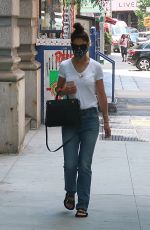 KATIE HOLMES Wearing a Mask Out in New York 07/14/2020