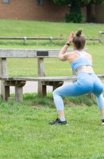 KATIE WAISSEL Workout at a Park in London 07/13/2020