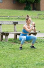 KATIE WAISSEL Workout at a Park in London 07/13/2020
