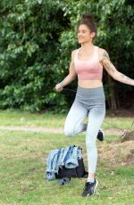 KATIE WAISSEL Workout at a Park in London 07/27/2020