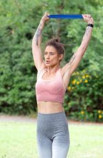 KATIE WAISSEL Workout at a Park in London 07/27/2020