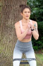 KATIE WAISSEL Workout at a Park in London 07/27/2020