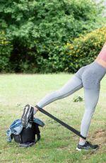 KATIE WAISSEL Workout at a Park in London 07/27/2020