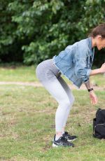 KATIE WAISSEL Workout at a Park in London 07/27/2020