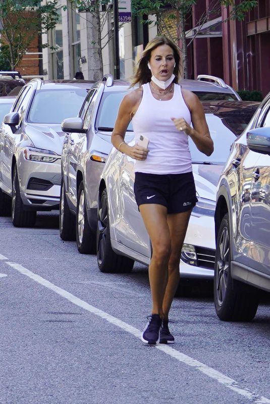 KELLY BENSIMON Out Jogging in New York 07/08/2020