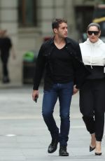 KELLY BROOK and Jeremy Parisi Arrives at Heart Radio in London 07/07/2020