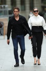 KELLY BROOK and Jeremy Parisi Arrives at Heart Radio in London 07/07/2020