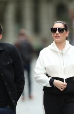 KELLY BROOK and Jeremy Parisi Arrives at Heart Radio in London 07/07/2020