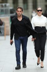 KELLY BROOK and Jeremy Parisi Arrives at Heart Radio in London 07/07/2020