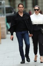 KELLY BROOK and Jeremy Parisi Arrives at Heart Radio in London 07/07/2020