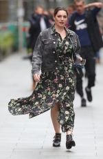 KELLY BROOK Arrives at Heart Radio in London 07/09/2020