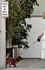 KELLY RUTHERFORD Out with Her Dog in Los Angeles 07/01/2020