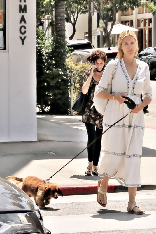 KELLY RUTHERFORD Out with Her Dog in Los Angeles 07/01/2020