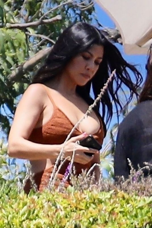 KENDALL JENNER and KOURTNEY KARDASHIAN on the Set of Their Reality Show in Malibu 07/14/2020