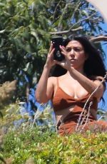 KENDALL JENNER and KOURTNEY KARDASHIAN on the Set of Their Reality Show in Malibu 07/14/2020