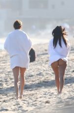 KENDALL JENNER, KOURTNEY KARDASHIAN and ADDISON RAE Out on the Beach in Malibu 07/16/2020