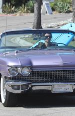 KENDALL JENNER Out Driving in Her Classic 1960 Cadillac Eldorado Convertible in Los ANgeles 07/14/2020