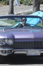 KENDALL JENNER Out Driving in Her Classic 1960 Cadillac Eldorado Convertible in Los ANgeles 07/14/2020