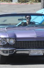 KENDALL JENNER Out Driving in Her Classic 1960 Cadillac Eldorado Convertible in Los ANgeles 07/14/2020