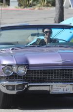 KENDALL JENNER Out Driving in Her Classic 1960 Cadillac Eldorado Convertible in Los ANgeles 07/14/2020
