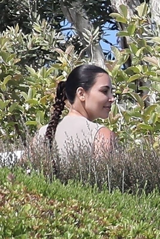KIM KARDASHIAN on the Set of Keeping Up with the Kardashians in Malibu 07/22/2020